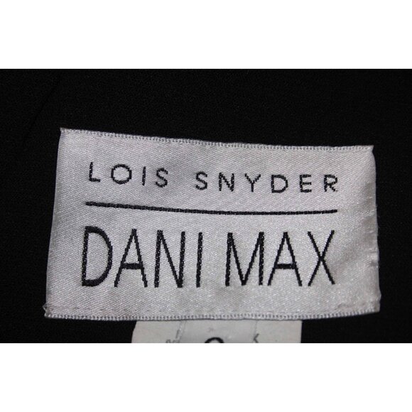 Dani Max Sz 8 Black Floral Mesh Shoulder Polyester Crepe Dress - Picture 6 of 8